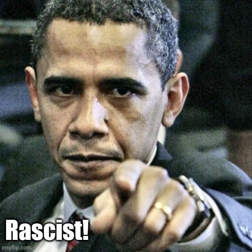 Pissed Off Obama Meme | Rascist! | image tagged in memes,pissed off obama | made w/ Imgflip meme maker