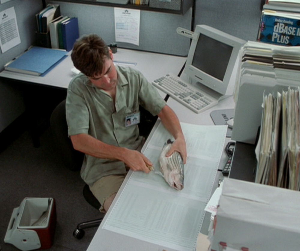 office space fish Blank Meme Template