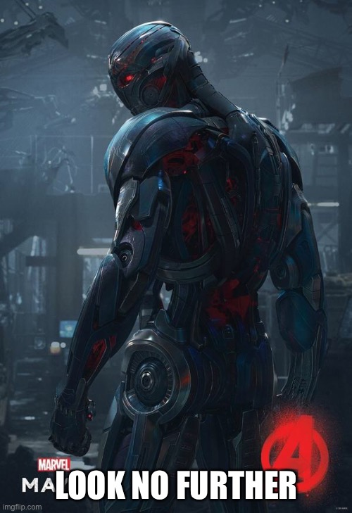 Age of Ultron | LOOK NO FURTHER | image tagged in age of ultron | made w/ Imgflip meme maker
