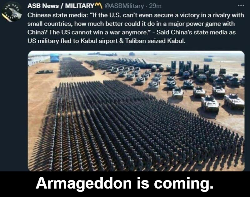 Armageddon is coming. Apocalypse is on the horizon. | Armageddon is coming. | image tagged in armageddon,apocalypse now,bohica,world war 3 | made w/ Imgflip meme maker