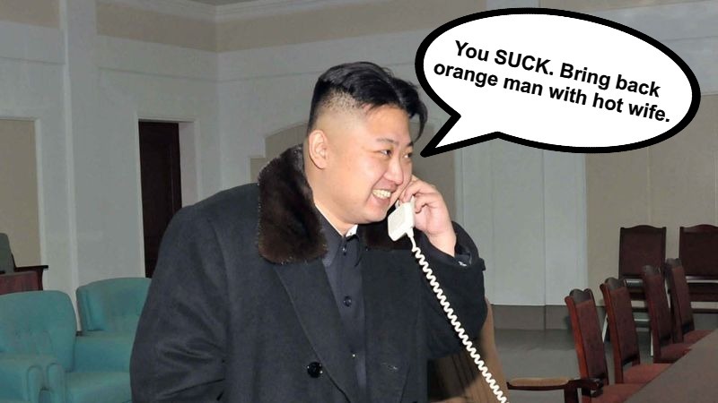 You SUCK. Bring back orange man with hot wife. | image tagged in kim jong un sad,hotline,sad joe biden,joe biden worries,biden - will you shut up man,donald trump approves | made w/ Imgflip meme maker