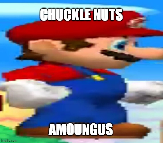 chuckle nuts |  CHUCKLE NUTS; AMOUNGUS | image tagged in amongus | made w/ Imgflip meme maker