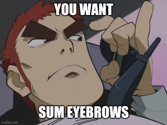 YOU WANT SUM EYEBROWS | made w/ Imgflip meme maker