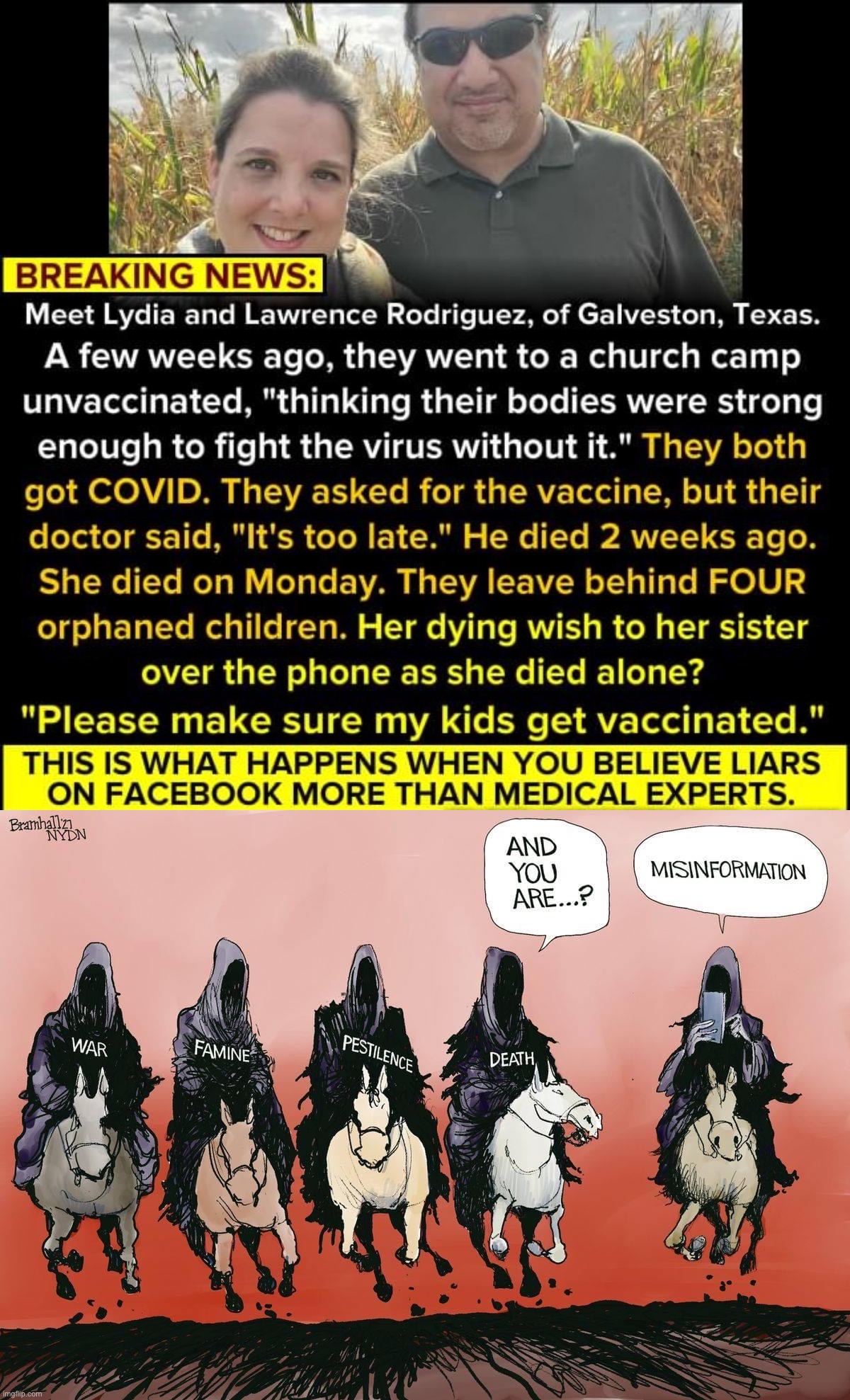 I don’t feel sorry for them. I feel sorry for their children. | image tagged in covidiots orphan their children,five horsemen,covidiots,covid-19,coronavirus,orphans | made w/ Imgflip meme maker