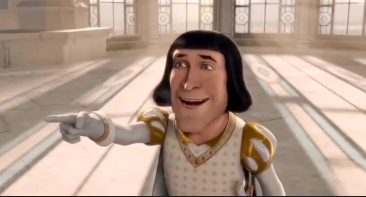 Lord Farquaad Pointing Blank Meme Template