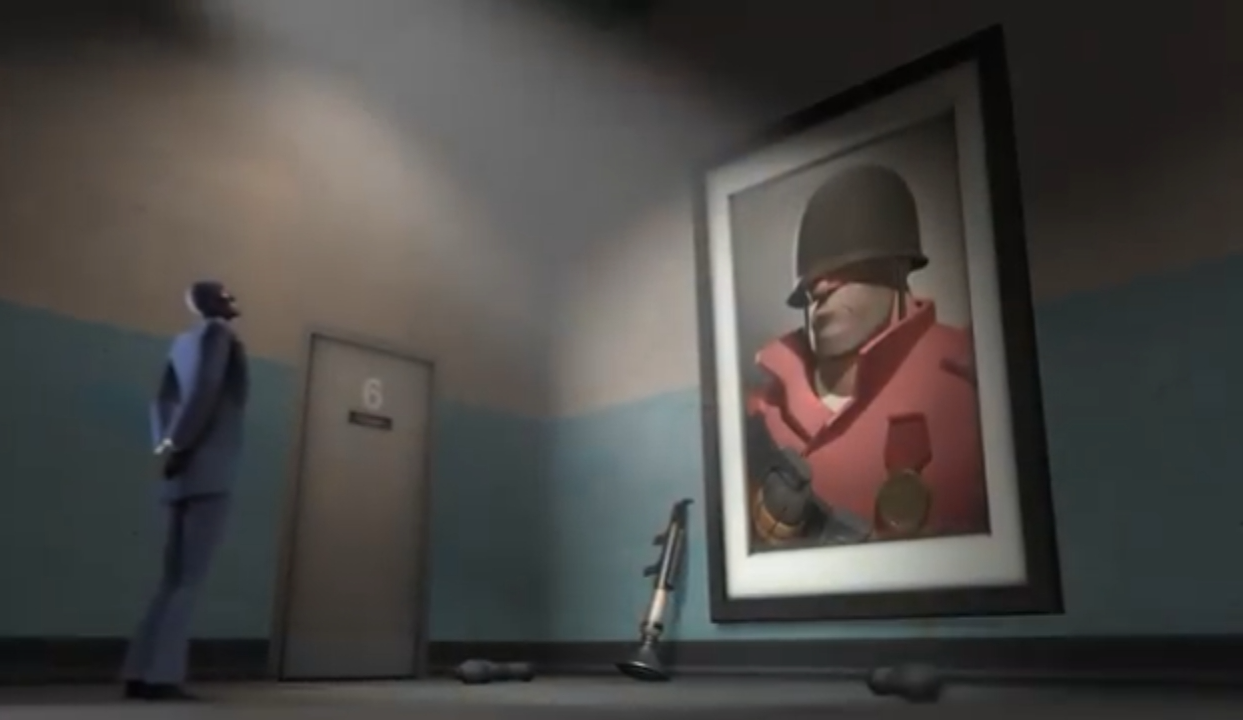 Spy looking at Rick may picture Blank Meme Template