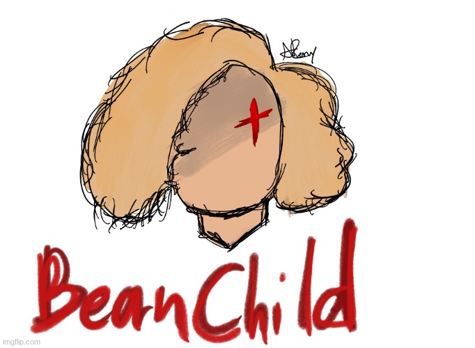 A lazy sketch I did of bean- | made w/ Imgflip meme maker