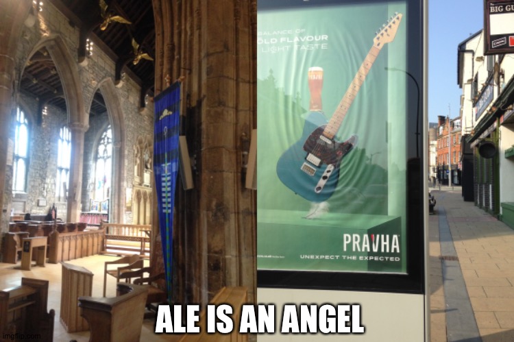 More from Sheffield | ALE IS AN ANGEL | image tagged in gothic,church,england,word,sword,angel | made w/ Imgflip meme maker