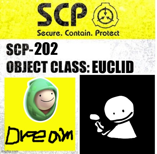 SCP Sign Generator | EUCLID; 202 | image tagged in scp,scp sign generator | made w/ Imgflip meme maker