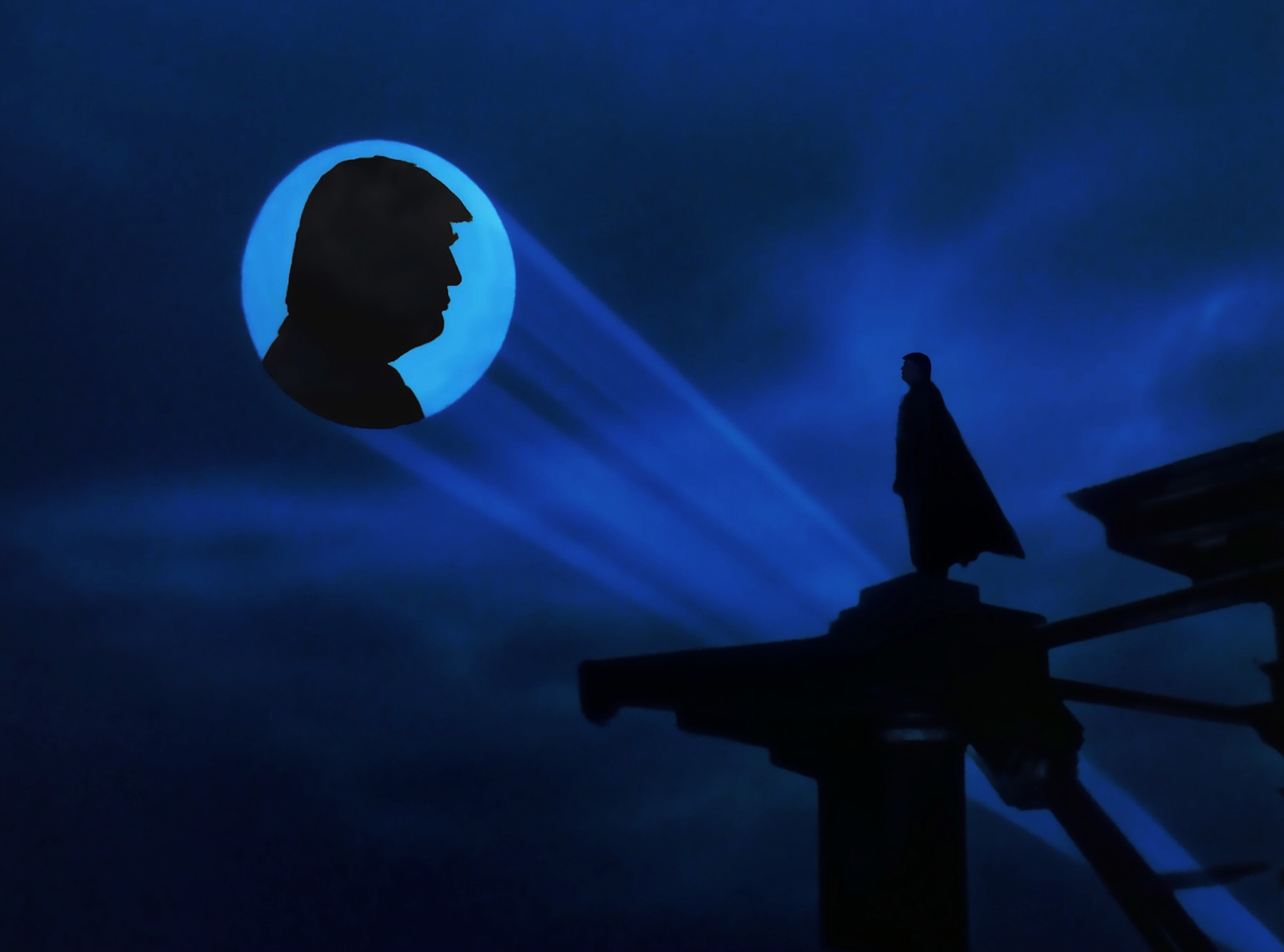 Trump Batman Signal Blank Meme Template