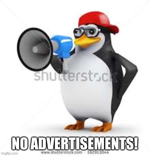 No advertisements | image tagged in no advertisements | made w/ Imgflip meme maker