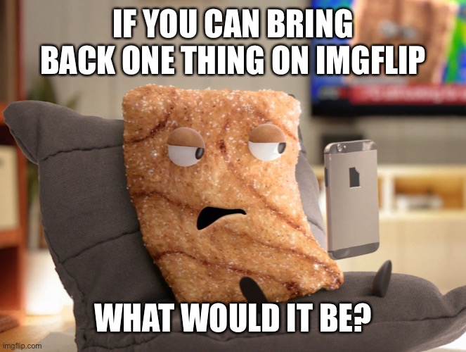 I would say my original account and popularity | IF YOU CAN BRING BACK ONE THING ON IMGFLIP; WHAT WOULD IT BE? | image tagged in crazy square | made w/ Imgflip meme maker