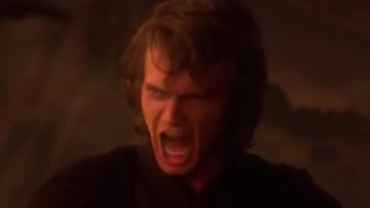 High Quality Anakin Screaming in Anger (Liar) Blank Meme Template