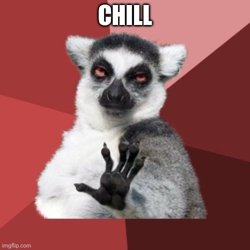I don't like this stream either but chill | CHILL | image tagged in memes,chill out lemur | made w/ Imgflip meme maker