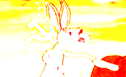 High Quality Bugs Bunny Communisim Deep Fried Blank Meme Template