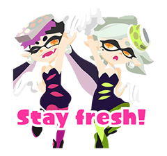 High Quality Squid sisters Stay fresh! Blank Meme Template
