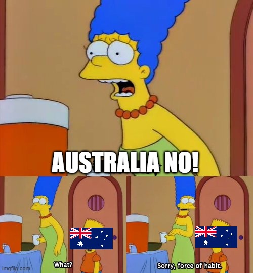 Simpsons bart no | AUSTRALIA NO! | image tagged in simpsons bart no | made w/ Imgflip meme maker