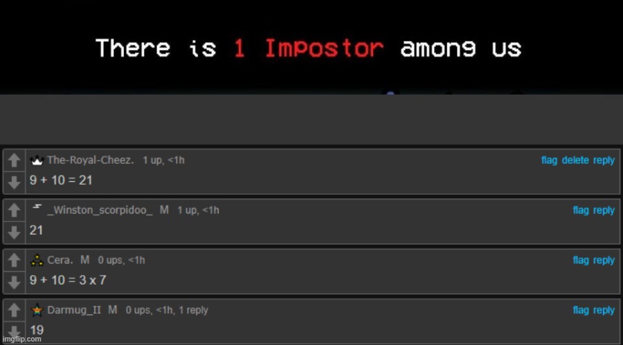 image tagged in 1 impostor | made w/ Imgflip meme maker