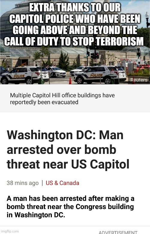 Domestic terrorism is still terrorism | EXTRA THANKS TO OUR CAPITOL POLICE WHO HAVE BEEN GOING ABOVE AND BEYOND THE CALL OF DUTY TO STOP TERRORISM | image tagged in terrorism,terrorists,police | made w/ Imgflip meme maker