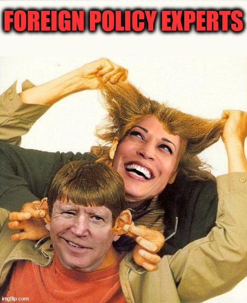 Dumb and Dumber | FOREIGN POLICY EXPERTS | image tagged in dumb and dumber,joe biden,kamala harris,well yes but actually no,first world problems,memes | made w/ Imgflip meme maker