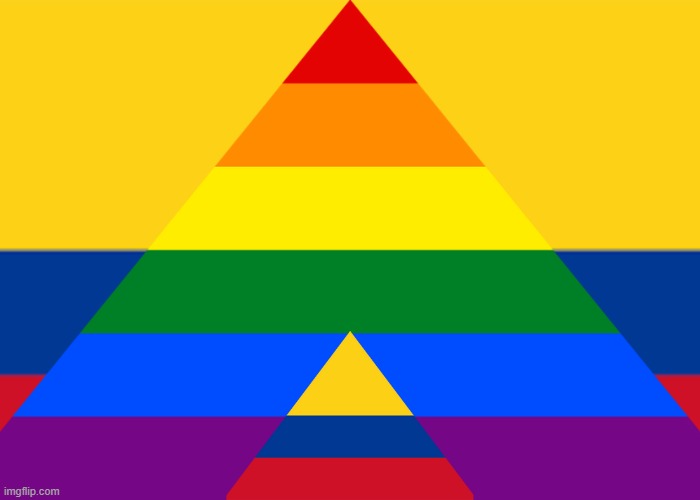 This is my countries flag and pride flag mixed together!! | image tagged in i'm probably going to do one more | made w/ Imgflip meme maker