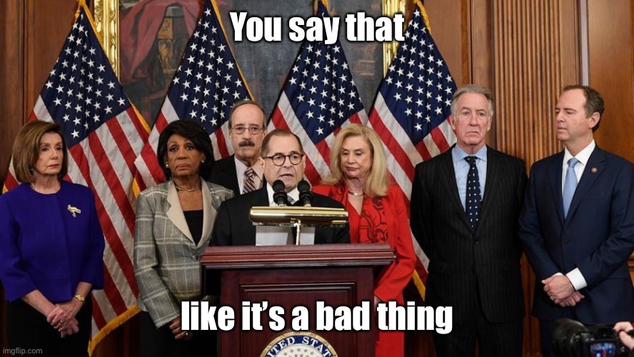 House Democrats | You say that like it’s a bad thing | image tagged in house democrats | made w/ Imgflip meme maker