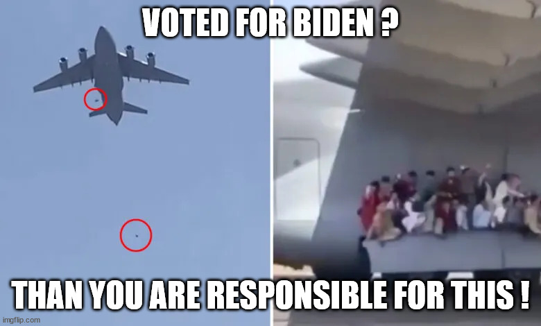 Voted for | VOTED FOR BIDEN ? THAN YOU ARE RESPONSIBLE FOR THIS ! | image tagged in joe biden | made w/ Imgflip meme maker
