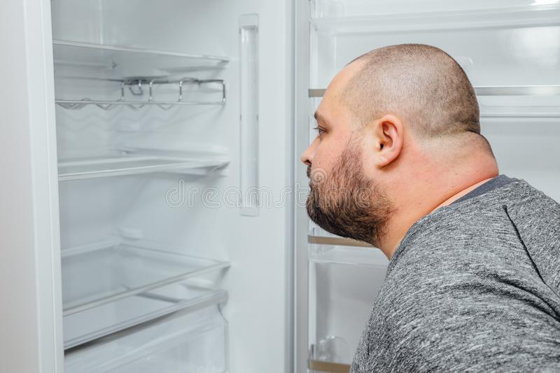 High Quality Guy looking at fridge Blank Meme Template