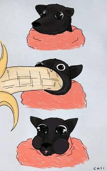 Bat eats banana Blank Meme Template