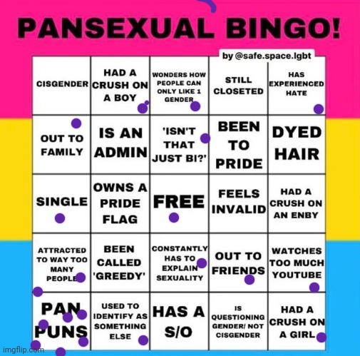 :3 | image tagged in pansexual bingo | made w/ Imgflip meme maker