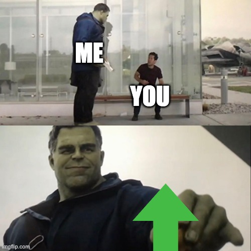 Hulk Taco | ME YOU | image tagged in hulk taco | made w/ Imgflip meme maker