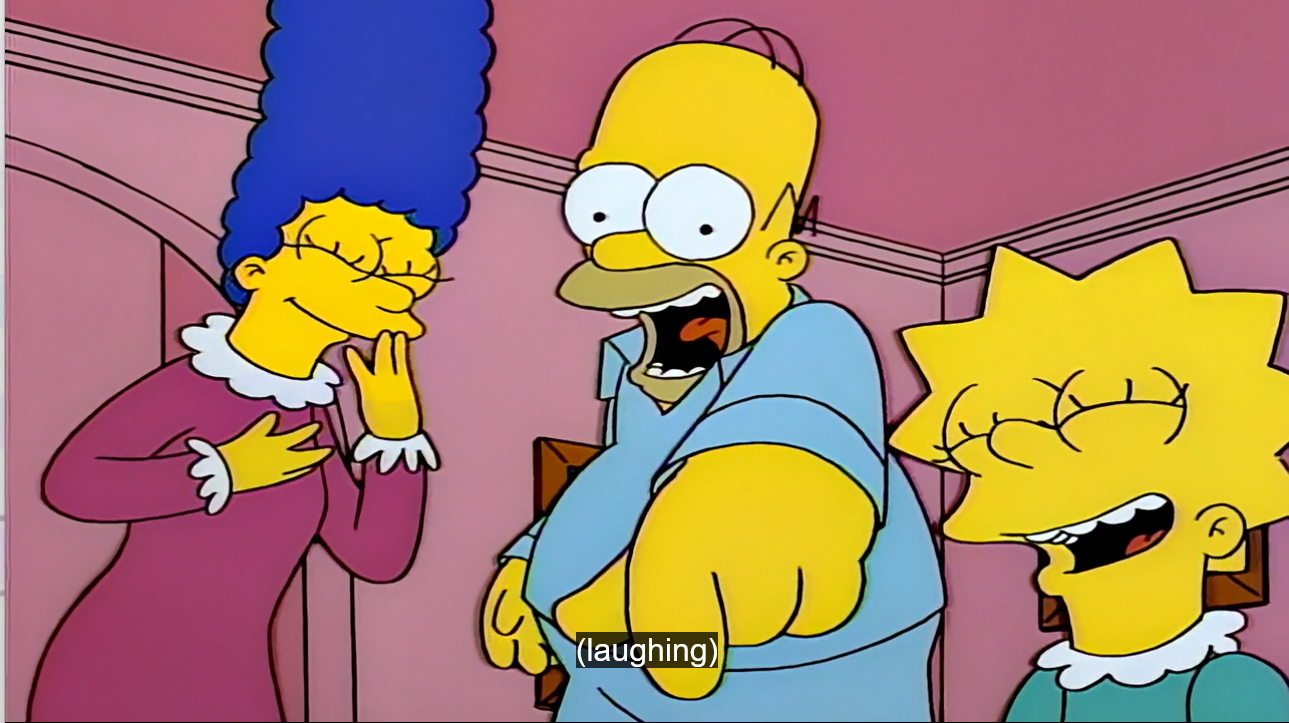 Simpsons laughing POV Blank Meme Template