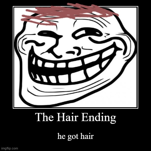 The Hair Ending | image tagged in hair | made w/ Imgflip demotivational maker