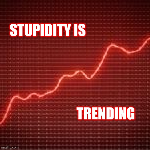 It's Going Viral |  STUPIDITY IS; TRENDING | image tagged in memes,human stupidity,stupid people,viral meme,dumbasses,grow up | made w/ Imgflip meme maker