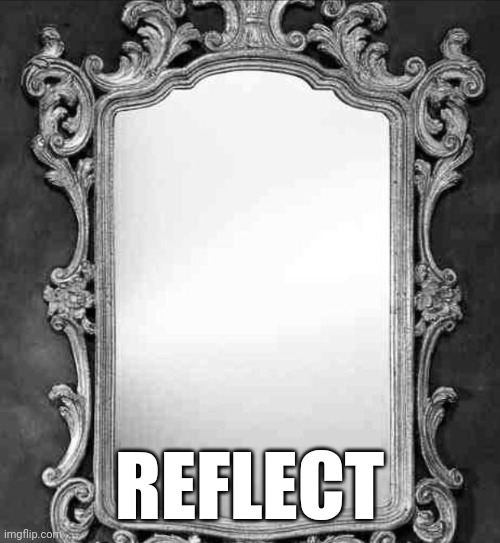Mirror | REFLECT | image tagged in mirror | made w/ Imgflip meme maker