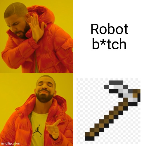 Drake Hotline Bling Meme | Robot b*tch | image tagged in memes,drake hotline bling | made w/ Imgflip meme maker