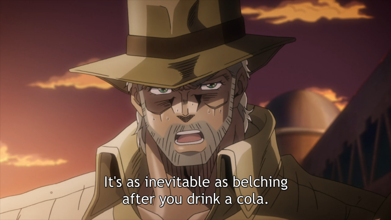 JoJo's Bizarre Adventure Joseph Joestar Drink a cola Blank Meme Template