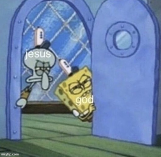 jesus and god staring | image tagged in jesus and god staring | made w/ Imgflip meme maker