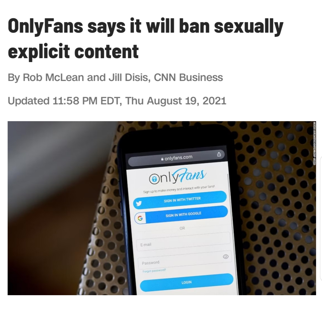 High Quality Only fans banning content Blank Meme Template