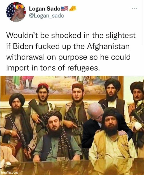 Baghdad Biden screwed up on purpose | image tagged in refugees | made w/ Imgflip meme maker