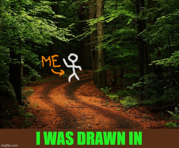 Captivated | DJ Anomalous I WAS DRAWN IN | image tagged in eyeroll,pun,scenery,reaction,beauty | made w/ Imgflip meme maker