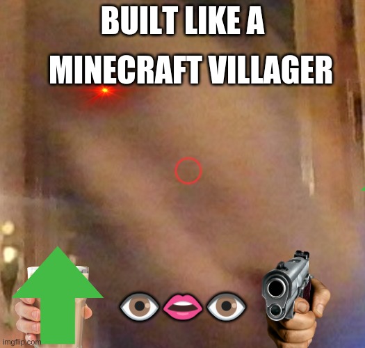 mine | MINECRAFT VILLAGER; BUILT LIKE A; 👁️👄👁️ | image tagged in bad luck brian | made w/ Imgflip meme maker