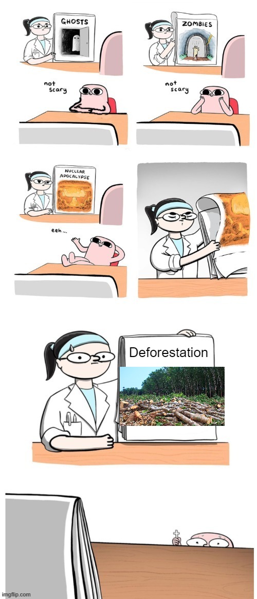 Stop Cutting Trees Guys | Deforestation | image tagged in not scary,trees | made w/ Imgflip meme maker