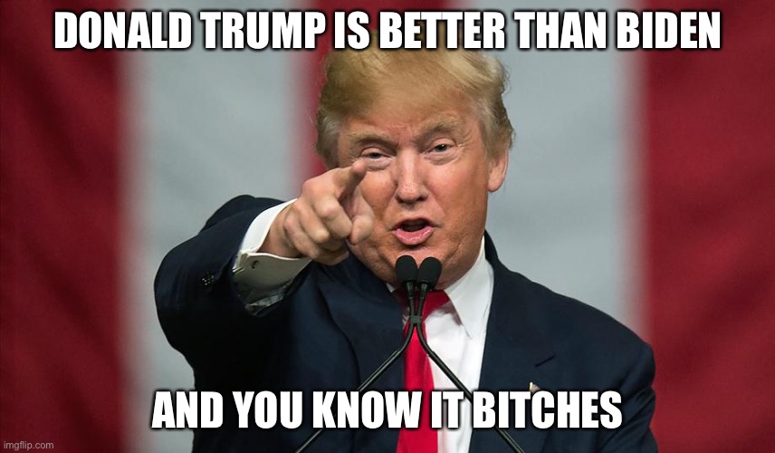 U know it’s true | DONALD TRUMP IS BETTER THAN BIDEN; AND YOU KNOW IT BITCHES | image tagged in donald trump birthday | made w/ Imgflip meme maker