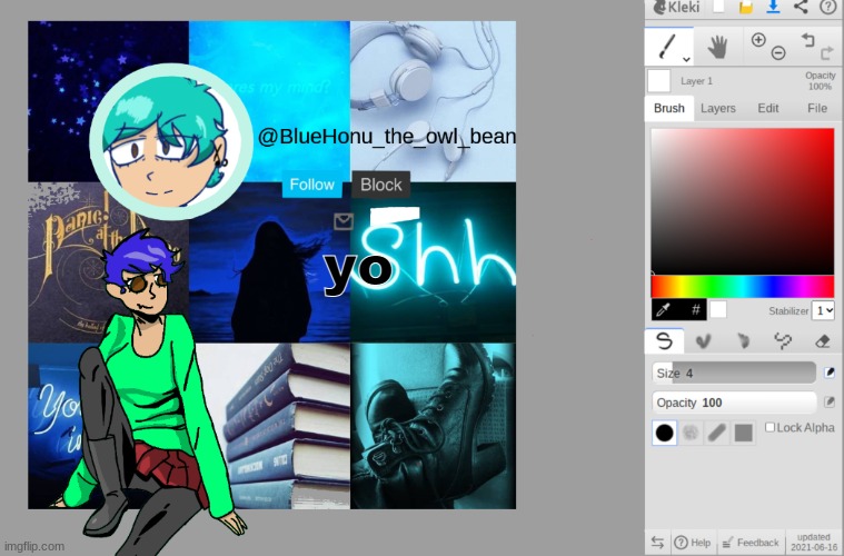 bluehonu's artist temp | yo | image tagged in bluehonu's artist temp | made w/ Imgflip meme maker