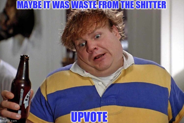 MAYBE IT WAS WASTE FROM THE SHITTER UPVOTE | made w/ Imgflip meme maker