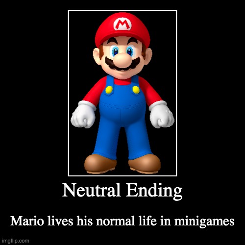 mario ending 1 | image tagged in funny,demotivationals,mario,all endings | made w/ Imgflip demotivational maker