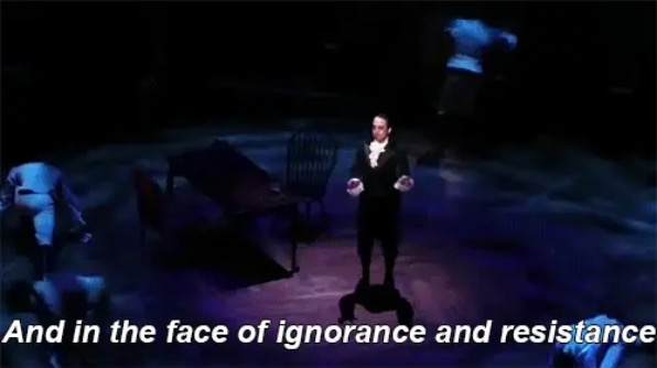 High Quality Hamilton and in the face of ignorance and resistance Blank Meme Template