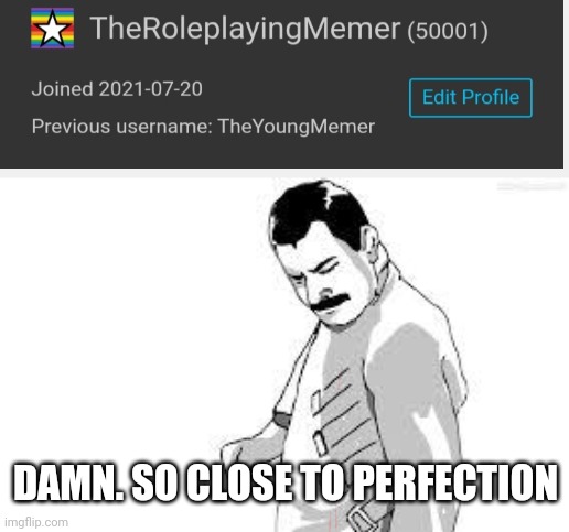 so close | DAMN. SO CLOSE TO PERFECTION | image tagged in so close | made w/ Imgflip meme maker