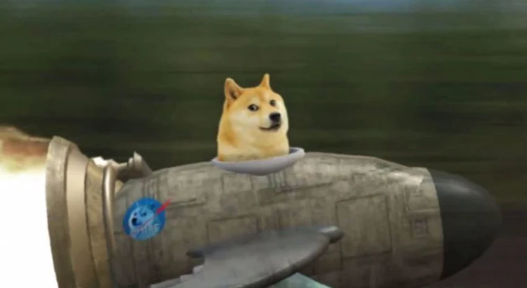 Doge Rocket Blank Meme Template